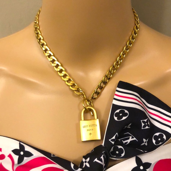 Repurposed Aunthentic Louis Vuitton padlock. Necklace - Picture 6 of 7